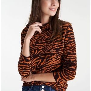 Ann Taylor NWT tiger print mock neck sweater